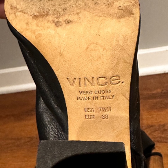 Vince Sz 7.5 M EUR 38 AGATHA Black Leather Slingback Open Toe Sandals - Picture 8 of 8